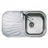 Sink with One Basin and Drainer Teka 10107017 Reversible Stainless ste