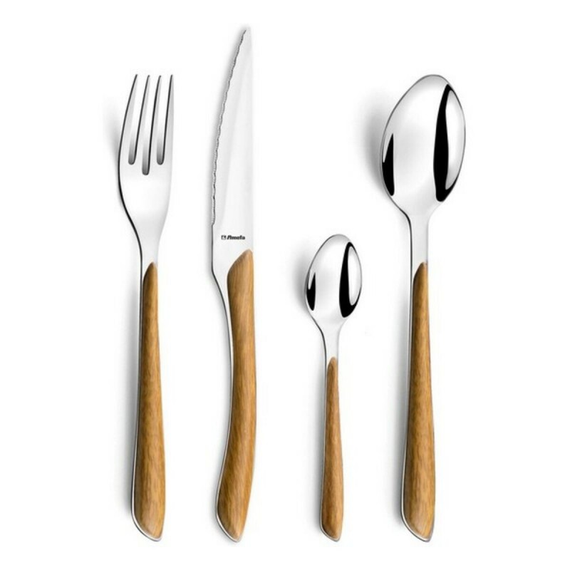 Cutlery set Amefa 2274PWPA10C40 Wood Metal Stainless steel 24 Pieces