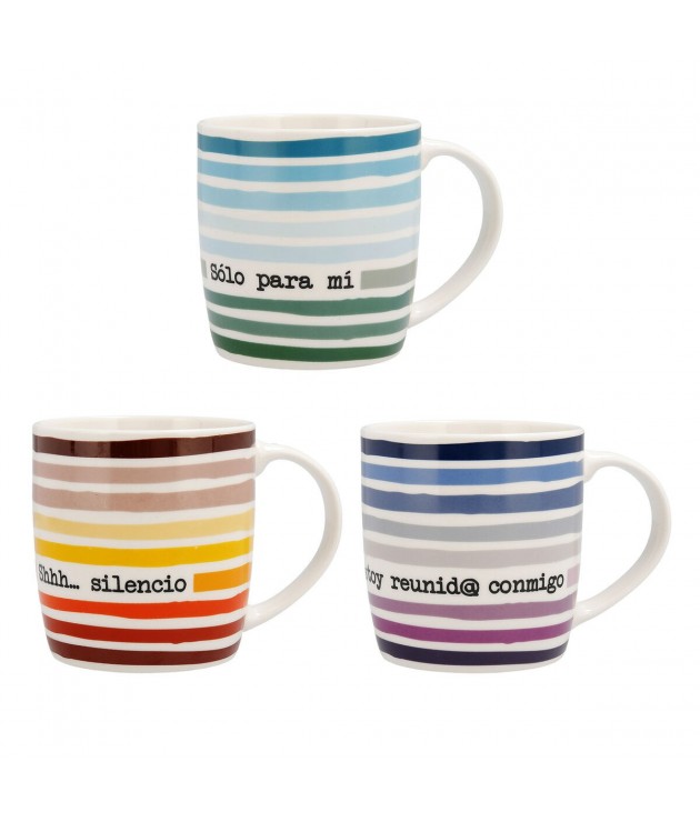 Mug Quid 4U Ceramic Multicolour (330 ml) (Pack 12x)