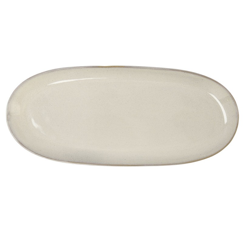 Serving Platter Bidasoa Ikonic White Ceramic (36 x 16 cm) (Pack 2x)