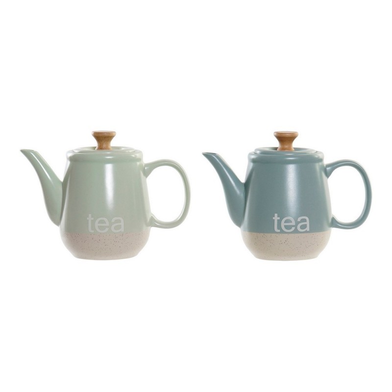 Teapot DKD Home Decor 8424001793235 Blue Mint Stoneware (22.5 x 12 x 1