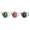 Teapot DKD Home Decor Natural Pink Rubber wood White Green Dark grey S