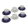 Set of Mugs with Saucers Versa Regina Ceramic (8,6 x 6,4 x 9,2 cm) (6 