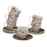 Set of Mugs with Saucers Versa Aia Porcelain (6 Pieces) (9 x 14 x 14 c