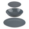 Tableware Secret de Gourmet Ceramic Grey (18 Pieces)